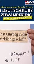 „Wer bei uns lebt, muß unsere Sprache lernen.“ und „Der Standart“