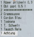 Rechtung: 1x „Achtung“ Rechtung: 1x „Achtung“