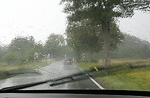 mit K. im Regen