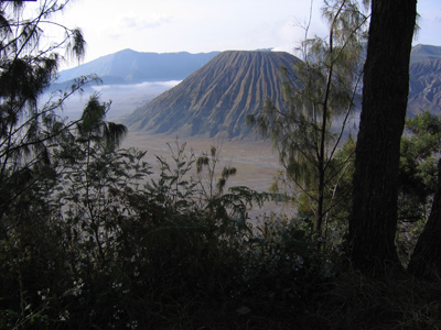 Blick ins Tal vor dem Mt. Bromo.