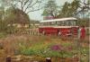 An S. A. R. motor coach at Satara Rest
<br />
Camp, Kruger National Park.
<br />
Fly there by South African Arways