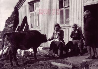 Postkartenabo.ch | Freundschaft darf nicht gratis sein
<br />
A woman playing the violin outside a farmhouse around 1920
<br />
VERTRAULICHE RAUBKOPIE | Photo © by Magnus Olafsson, Lesstofan.is