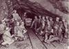 EAST POOL MINE, Illogan
<br />
"Miners enjoying the usual croust time having performed the first part of the day's labour. Photograph first published in "Mongst Mines and Miners" by J.C.Burrow and W. Thomas, 1893
<br />
the royal institution of cornwall, Truro.