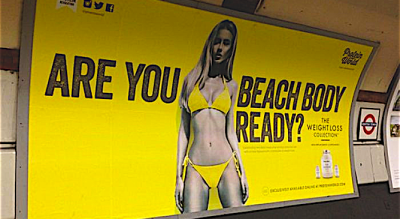 werbung in der u-bahn in london