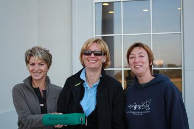 Sabine mit seelischer Unterstützung beim WT-Finale