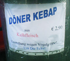 umstellung wegen vogelgrippe: jetzt mit kalbfleisch! umstellung wegen vogelgrippe: jetzt mit kalbfleisch!