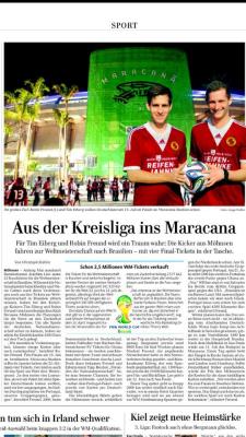 Jetzt kommen wir sogar in die Zeitung!<br />
<br />
Mit einem großen Artikel in den Lübecker Nachrichten finden wir uns jetzt schon in einer der größten Zeitungen Norddeutschlands wieder. Wir freuen uns über das Interesse und werden Euch hier weiter über die Zeit berichten.