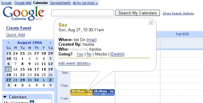 Google Calendar Screenshot