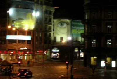 watching eyes in the centre of bucharest