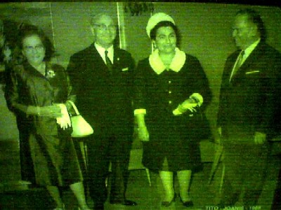 1968: die präsidenten österreichs (jonas) und jugoslawiens (tito) mit ehefrauen im hotel metropol