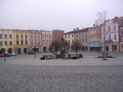 main square in pribor, moravia