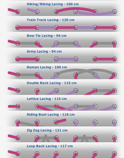 Schuhe schnüren Schuhe schnüren