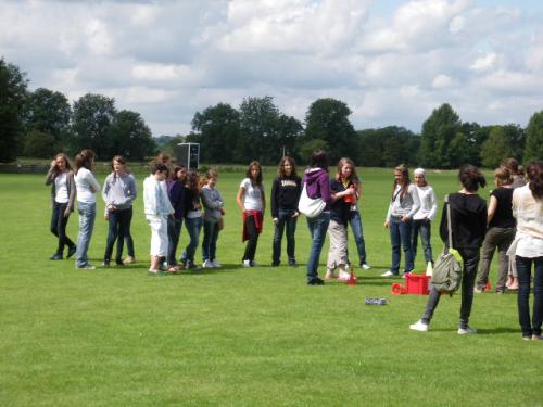 on the tour around the school premises