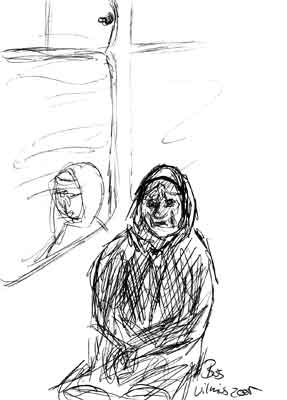 alte frau in einem bus