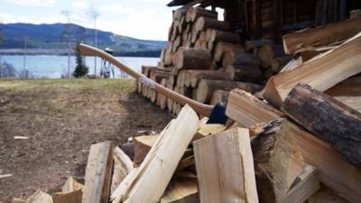 Haufen Feuerholz Haufen Feuerholz
