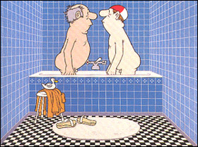 Im Bad eines Hotelzimmers