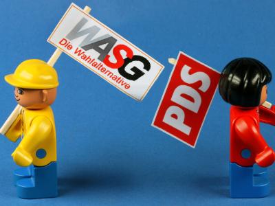 Die Berliner WASG will in Berlin in Konkurrenz zur Linkspartei antreten.