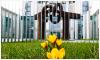 Frühling vor dem Kanzlerinnenamt in Berlin