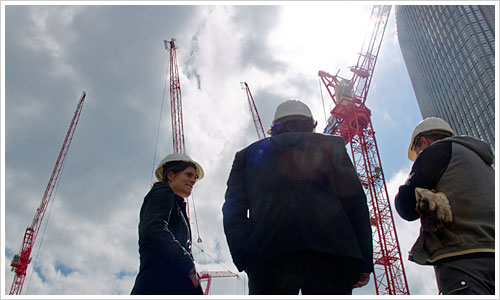 Baustelle der ehemaligen Bundesbahndirektion Frankfurt am Main Baustelle der ehemaligen Bundesbahndirektion Frankfurt am Main