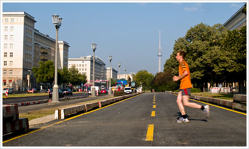 Ausweichstrecke Karl-Marx Strasse in Friedrichshain