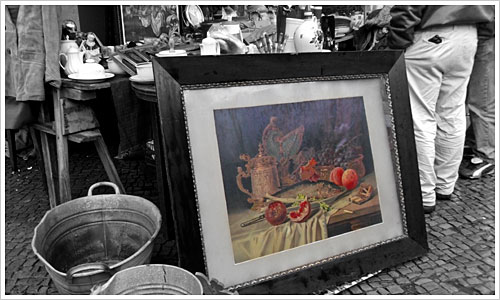 Ölbild auf dem Flohmarkt