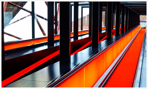 Der Aufgang zur Kantine in der Zeche Zollverein