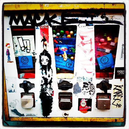 Ein Kaugummiautomat Ein Kaugummiautomat