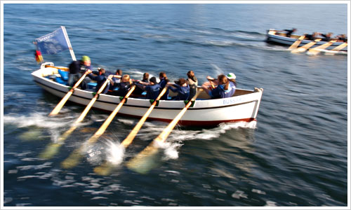 Ein Kutter, verwischt