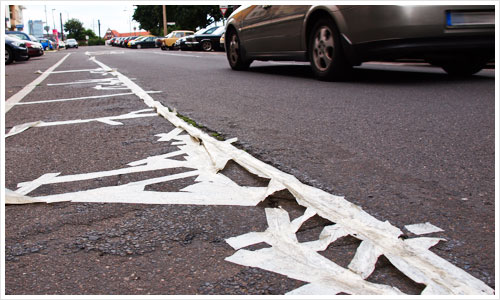 Kunstaktion von Daniel Wenk in der Marchlewskistraße