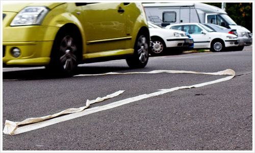 Kunstaktion von Daniel Wenk in der Marchlewskistraße