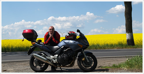 Blauer Himmel, gelber Raps und ich