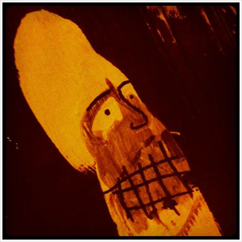 Ein Bild an einer Wohnungstür Ein Bild an einer Wohnungstür