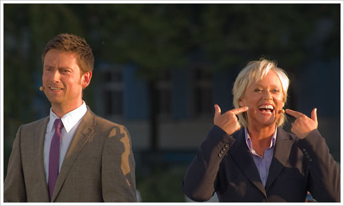 Sascha Hingst und Cathrin Böhme vom RBB