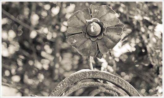 Eine eiserne Blume an der alten Schmiede in Rixdorf
