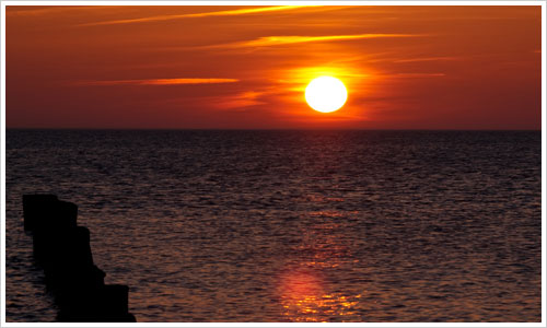 Sonnenuntergang an der Westküste von Rügen