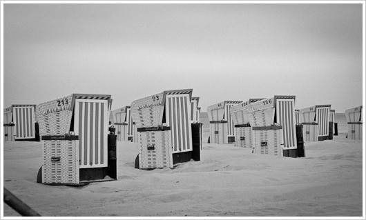 Geschlossene Strandkörbe