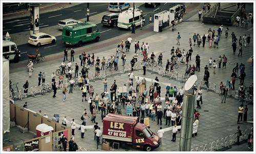 Wahlversammlung am Potsdamer Platz Wahlversammlung am Potsdamer Platz