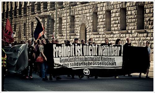 Demonstration gegen Rechtsparteien Demonstration gegen Rechtsparteien