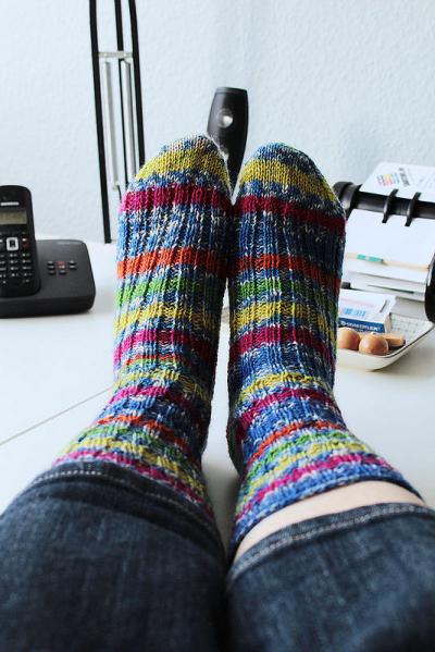 Ringelsocken aus Wolle von Rossmann